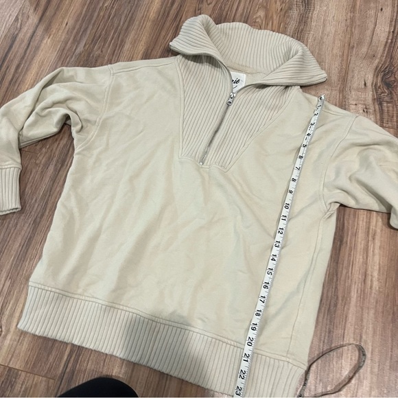 Aerie Down To Earth Quarter Zip Sweatshirt - Picture 6 of 9